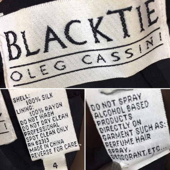 OLEG CASSINI Gatsby Style Beaded Silk Dress Size 4 - Picture 8 of 8